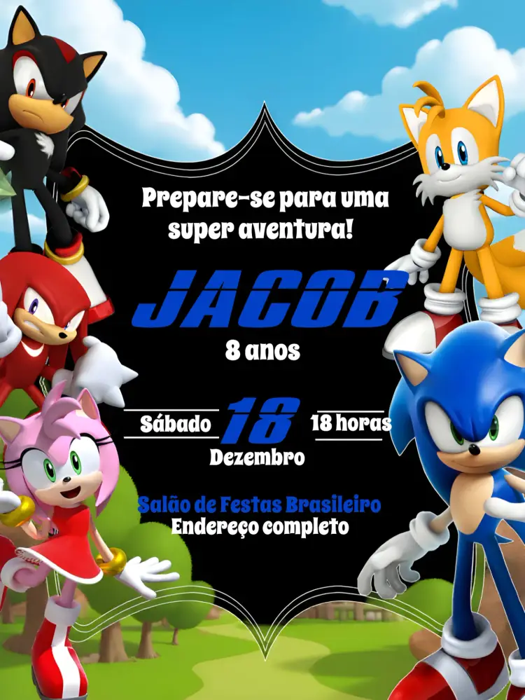 Convite Sonic Branco