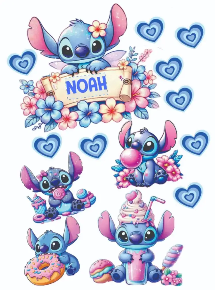 Invitation Stitch – Cake topper theme colorful, fun, childish, modern, themed, fantasy