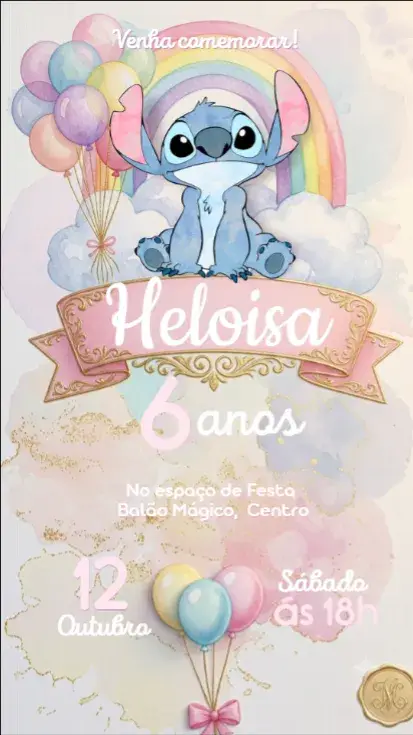 Watercolor Stitch invitation