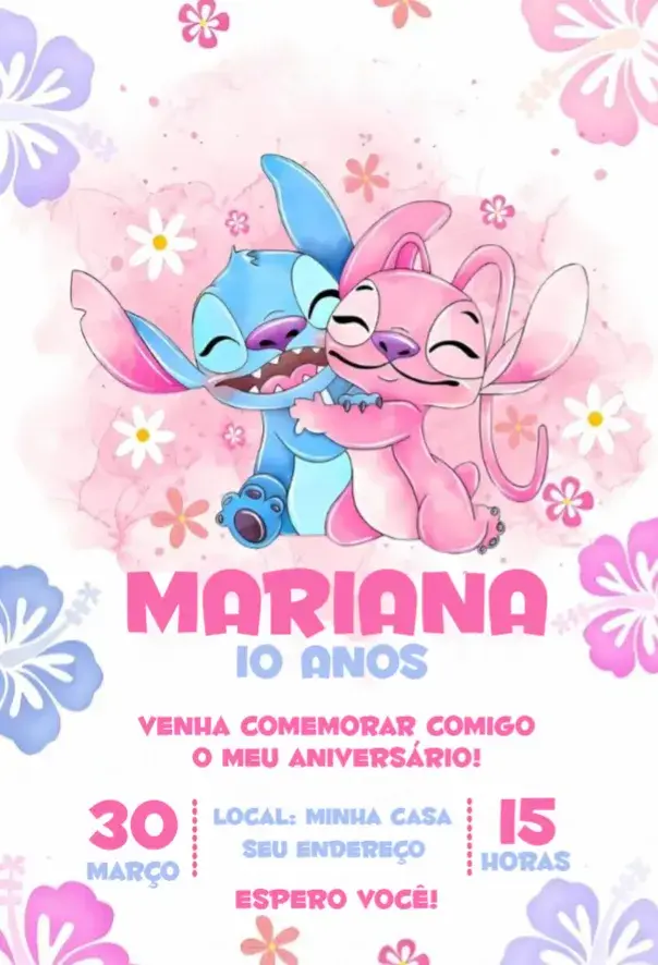 Convite Stitch e Angel 3