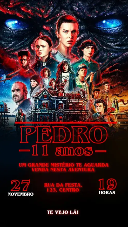 Convite Stranger things