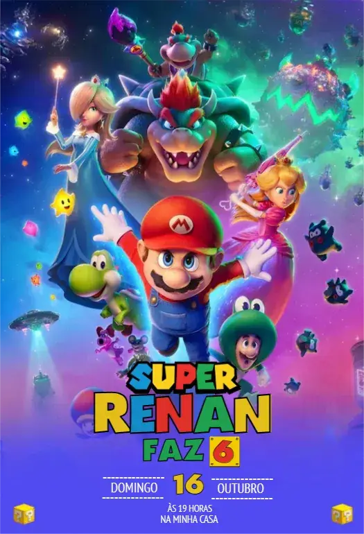 Convite Super Mario 1