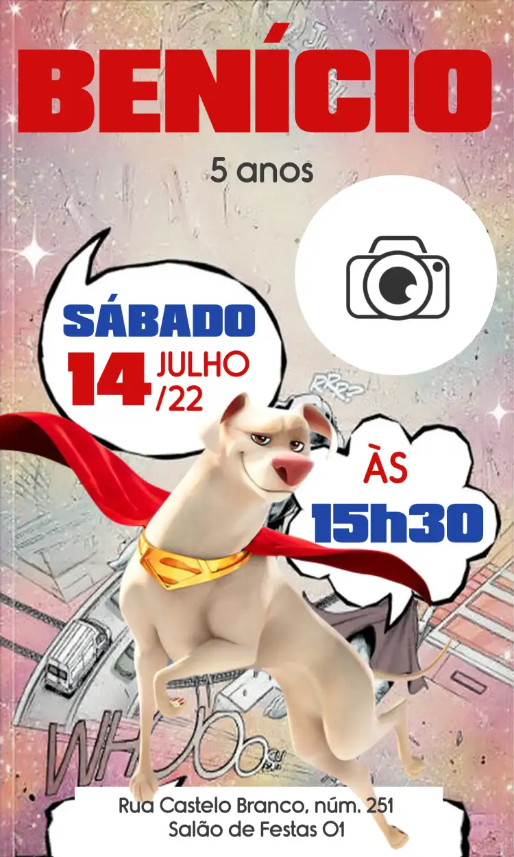 Super Pets Com Foto Quadrinhos