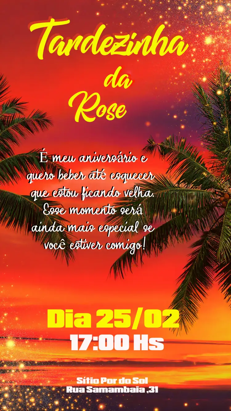 Convite Tardezinha Familiares – tema Datas Comemorativas vibrante, moderno, colorido, familiares, festivo