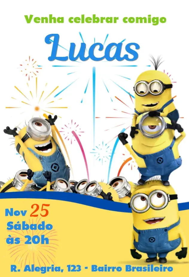 Convite Meu Malvado Favorito