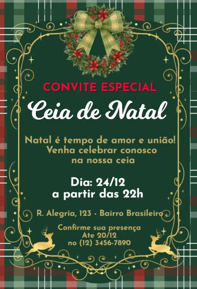Convite Ceia de Natal