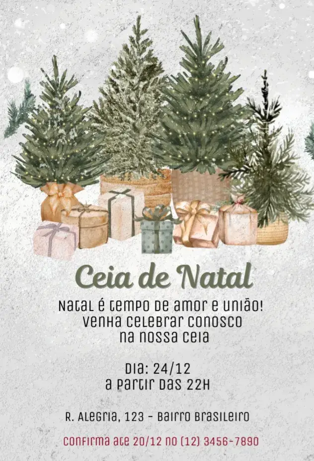 Convite Ceia de Natal