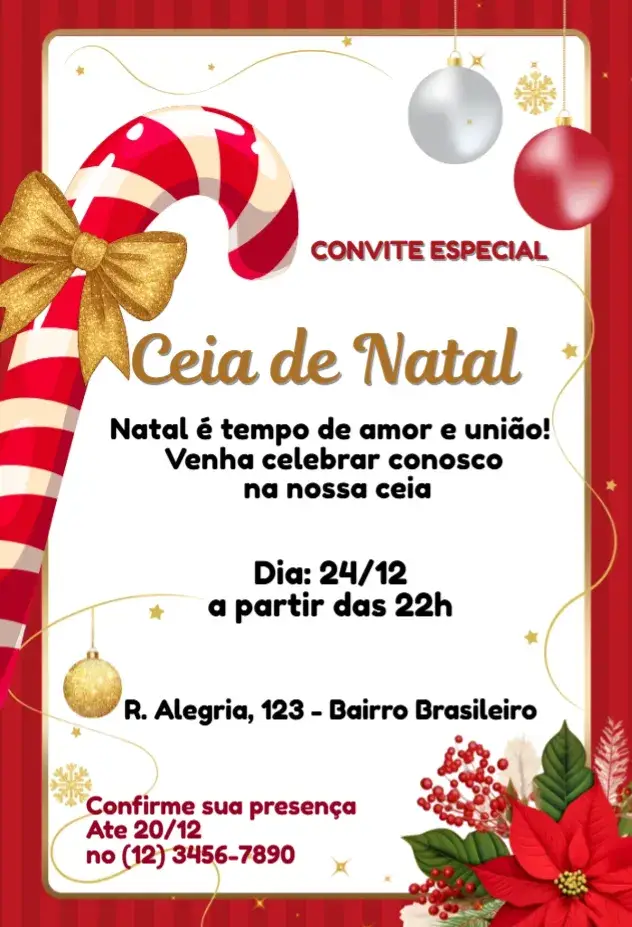 Convite Ceia de Natal