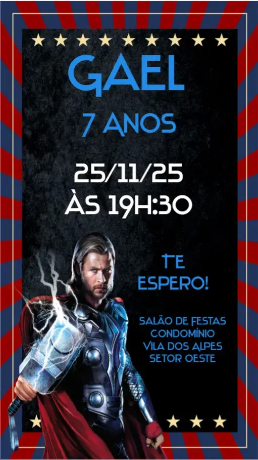 Convite Thor