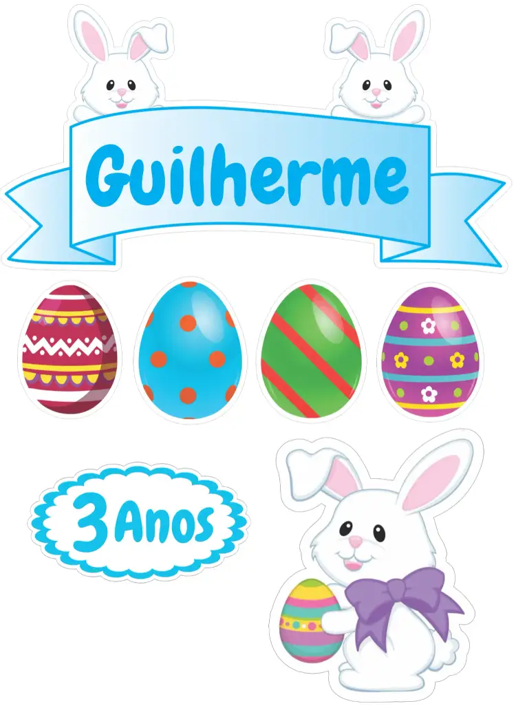 Convite Topo Bolo Páscoa Topper – tema Datas Comemorativas colorido, divertido, infantil, páscoa, alegre, festivo