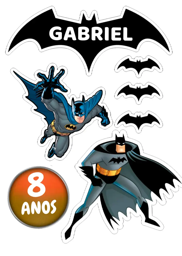 Convite Topo De Bolo Batman