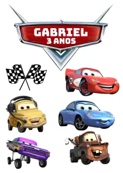Topo De Bolo Carros Relâmpago Mcqueen Disney
