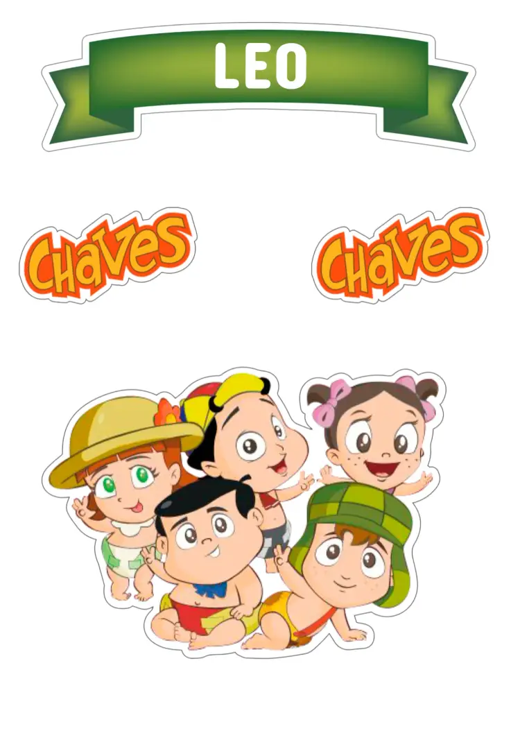 Convite Topo De Bolo Chaves Baby Colorido