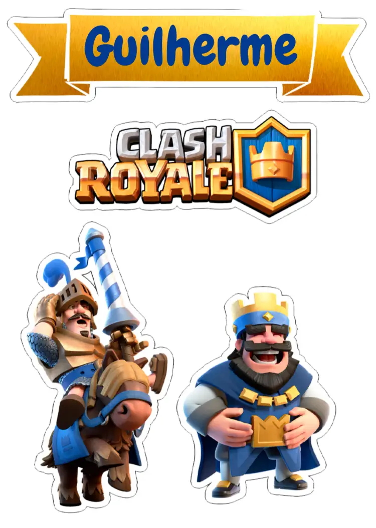 Convite Topo De Bolo Clash Royale Imprimir