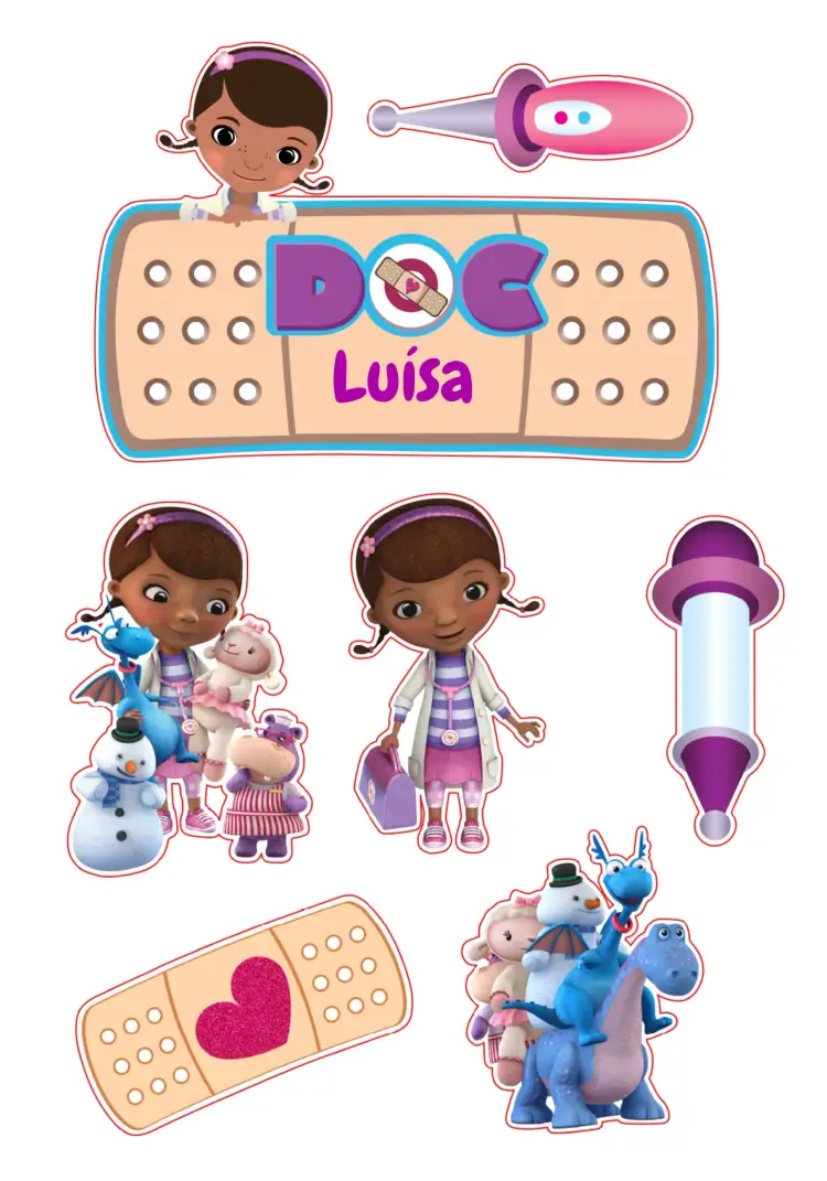 Convite Topo De Bolo Doutora Brinquedo Roxo – tema Topo de bolo roxo, lilas, lúdico, temático, divertido, colorido