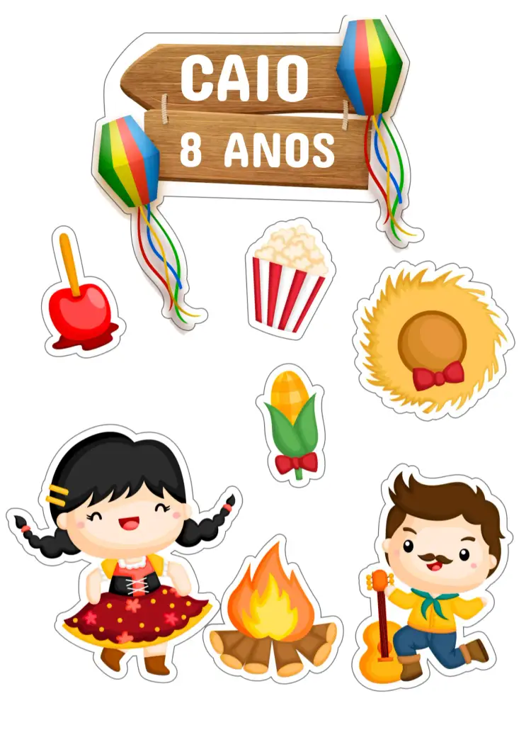 Convite Topo De Bolo Festa Junina Imprimir – tema Topo de bolo colorido, tradicional, festivo, rústico, vibrante