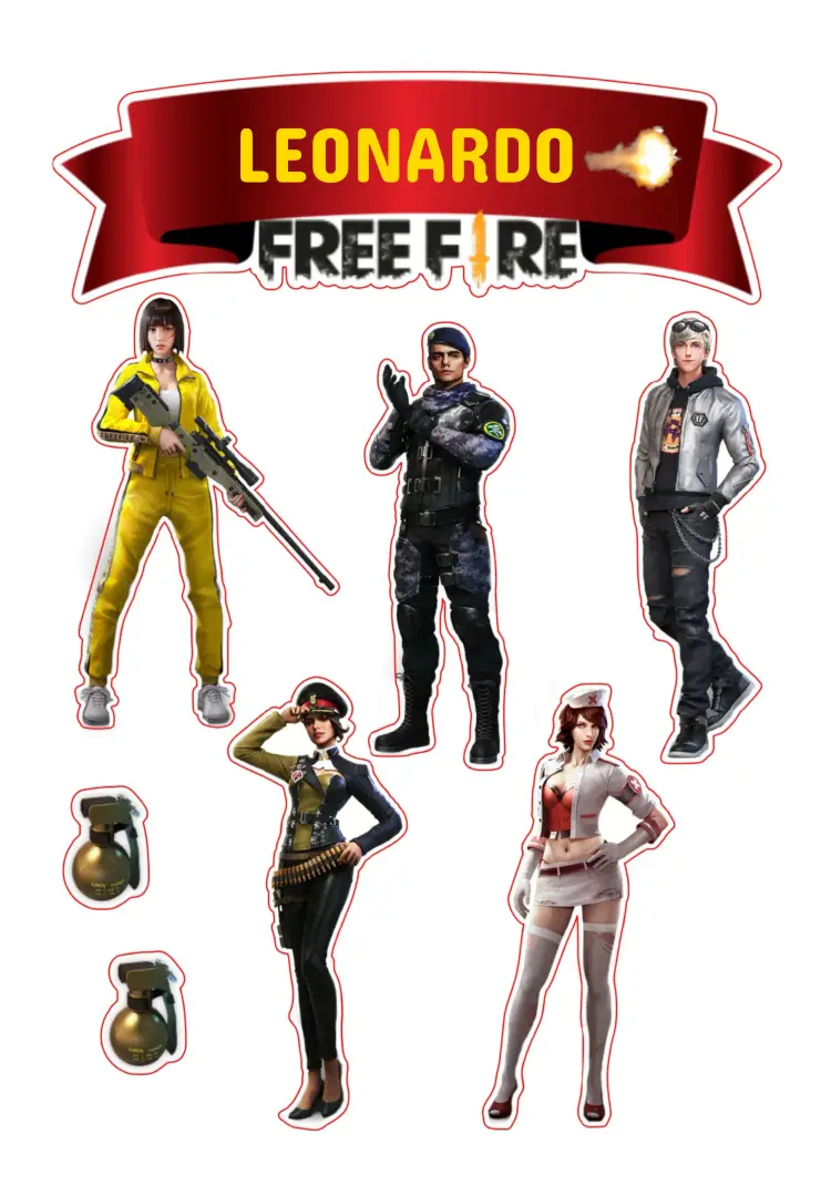 Convite Topo De Bolo Free Fire Imprimir