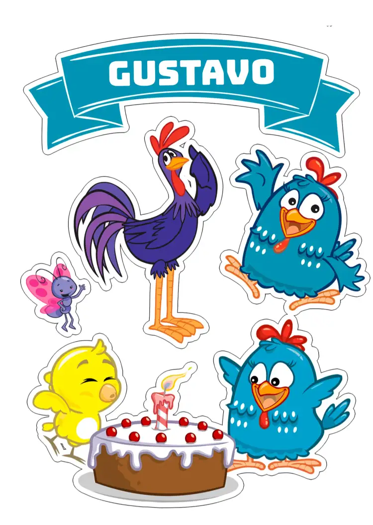 Topo De Bolo Galinha Pintadinha Imprimir