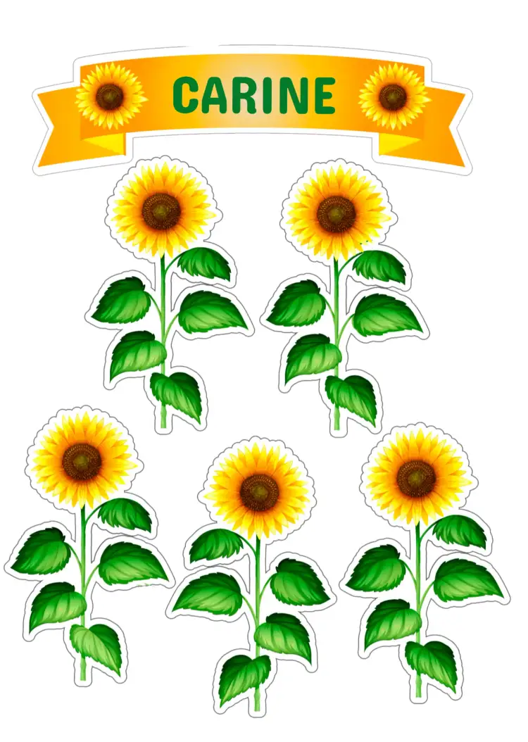 Convite Topo De Bolo Girassol Colorido – tema Topo de bolo floral, colorido, vibrante, alegre, moderno