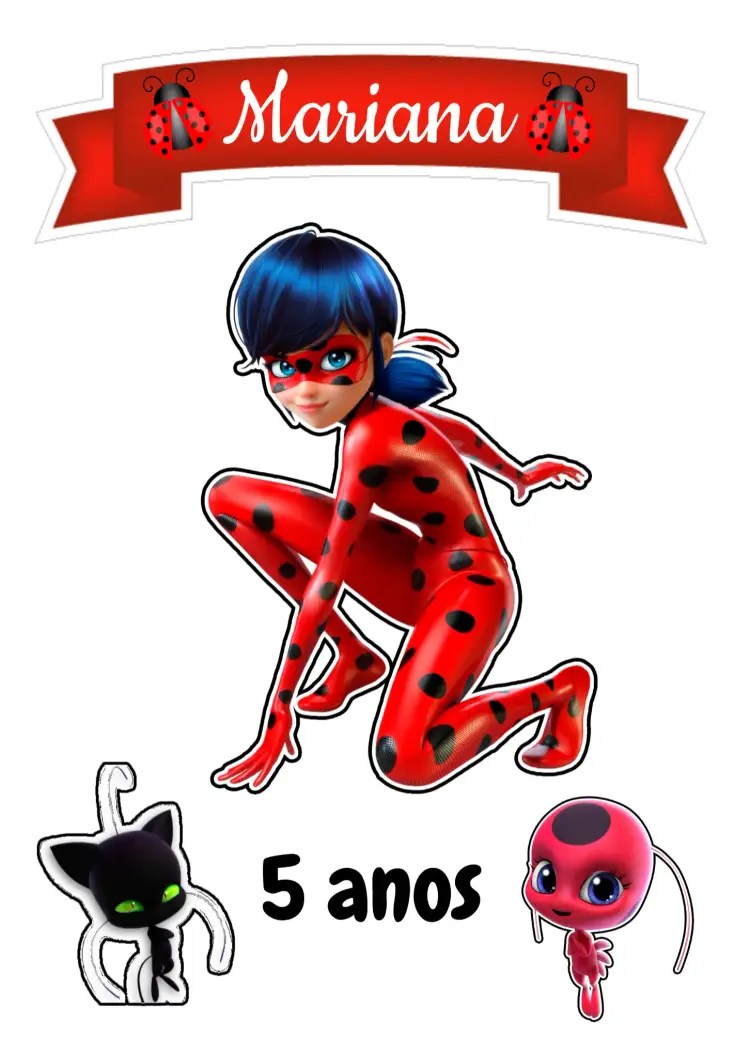 Convite Topo De Bolo Ladybug Joaninha – tema Topo de bolo vermelho, divertido, colorido, infantil, temática, alegre