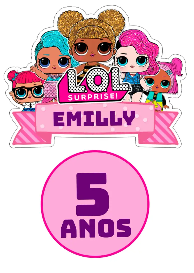 Convite Topo De Bolo Lol Surprise Colorido – tema Topo de bolo colorido, divertido, temático, infantil, vibrante, festivo