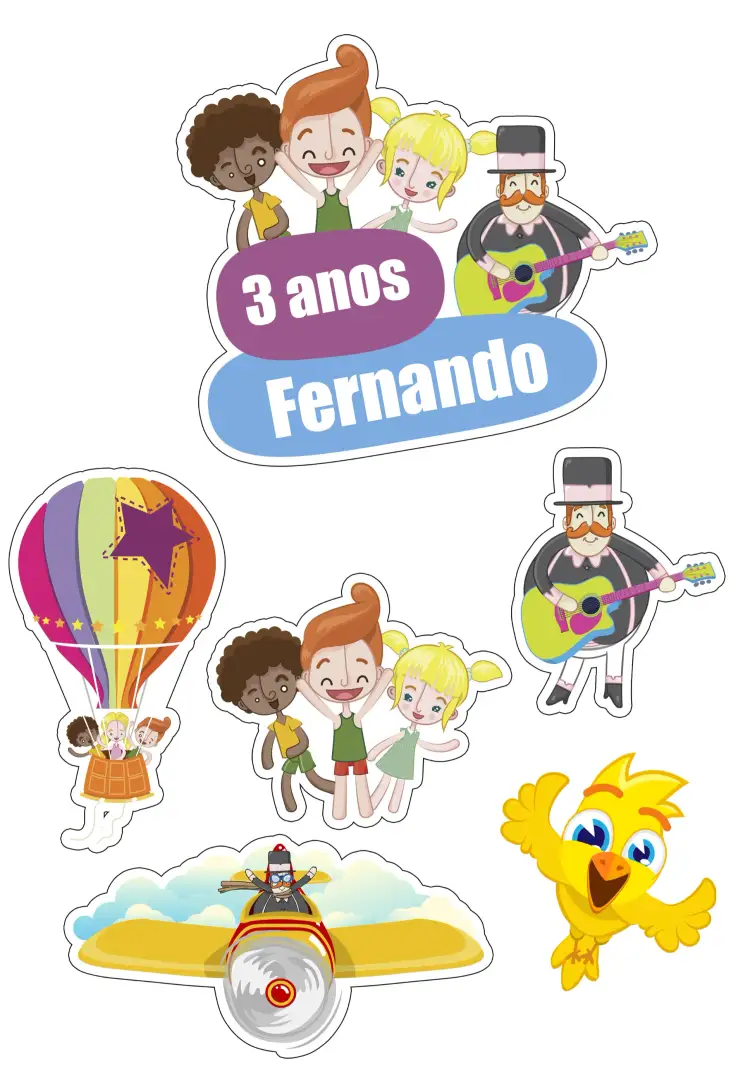 Convite Topo De Bolo Mundo Bita Colorido – tema Topo de bolo colorido, lúdico, infantil, vibrante, divertido