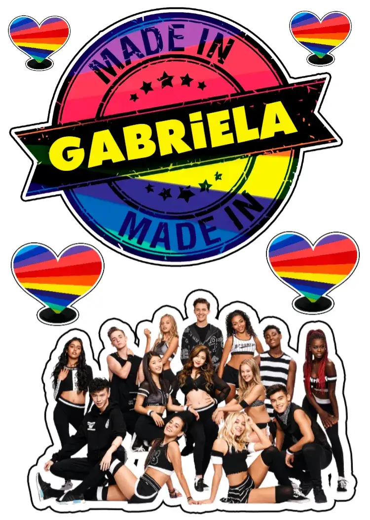 Convite Topo De Bolo Now United – tema Topo de bolo colorido, moderno, divertido, jovial, temático
