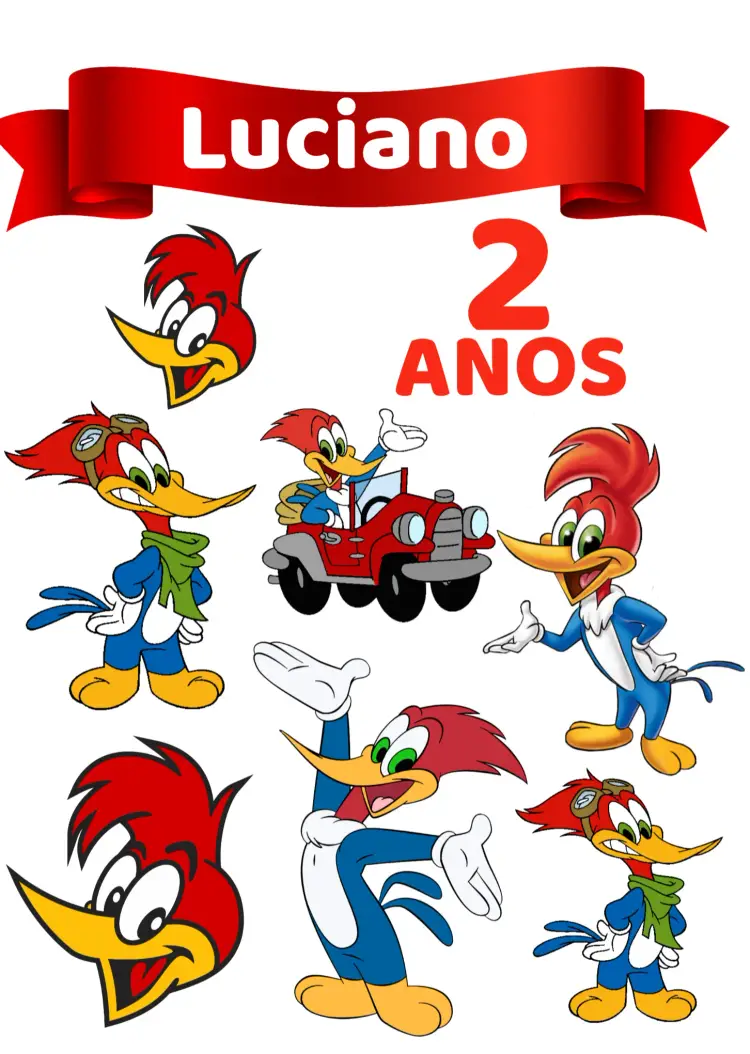 Convite Topo De Bolo Pica Pau