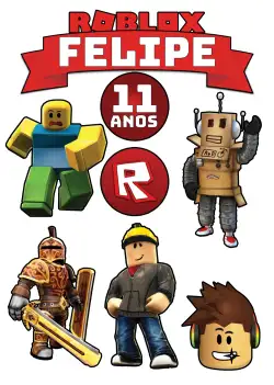 Topo De Bolo Roblox Imprimir