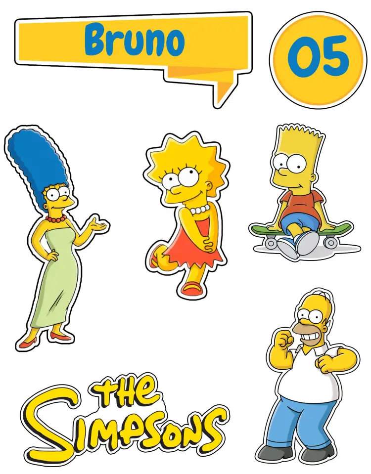 Convite Topo De Bolo Simpsons Bart