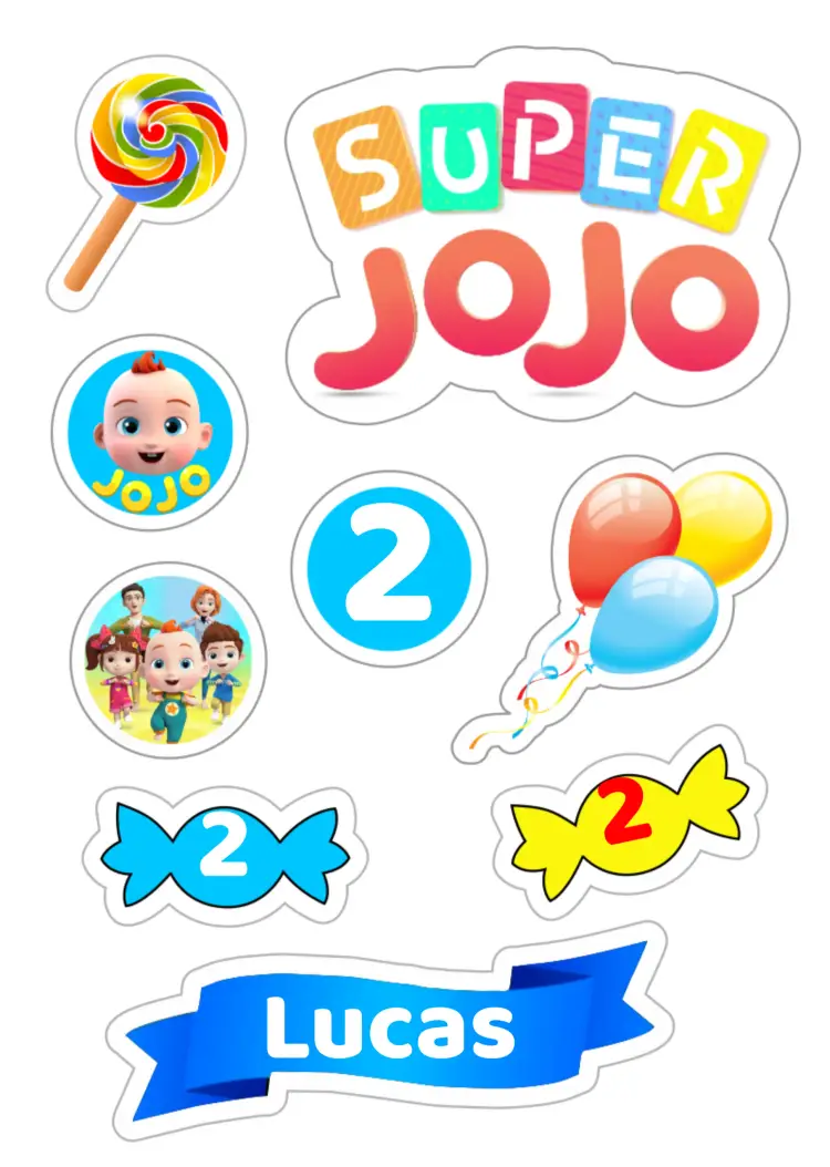 Convite Topo De Bolo Super Jojo Balas