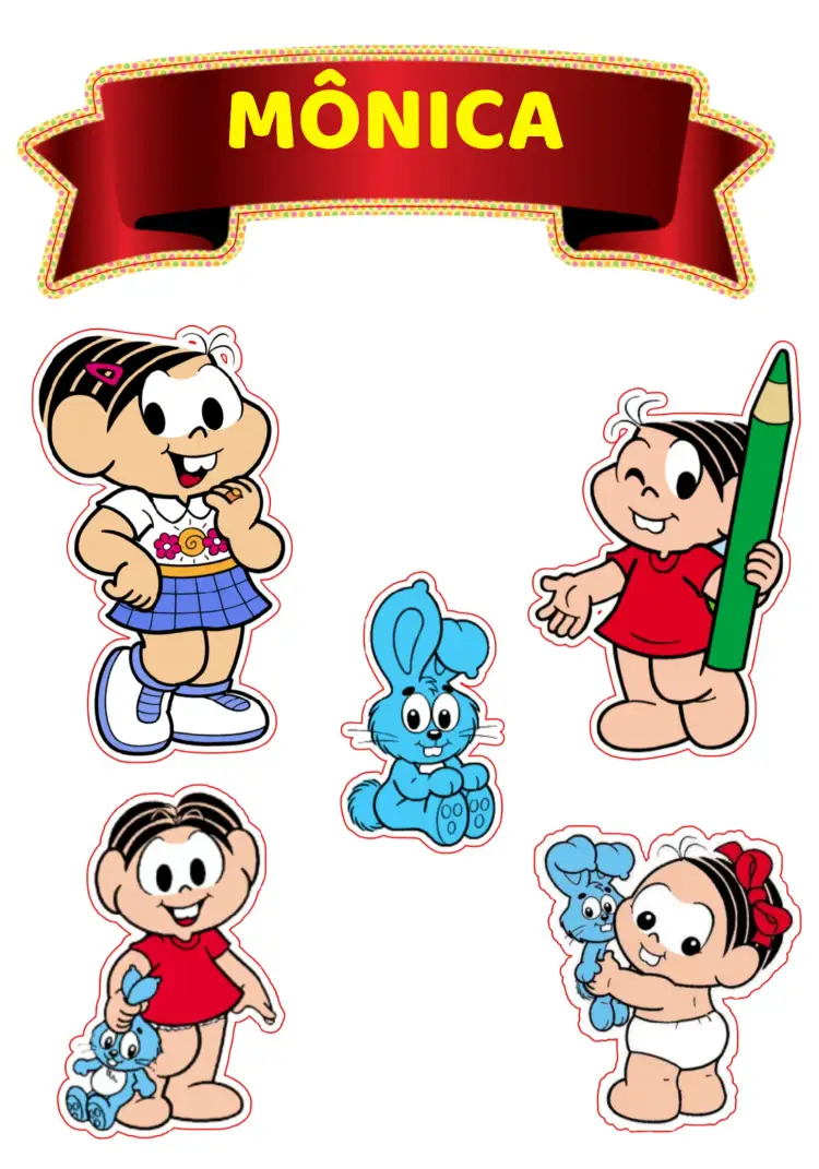 Convite Topo De Bolo Turma Da Monica Amarelo – tema Aniversário Infantil colorido, divertido, infantil, animado, temático, ilustrativo