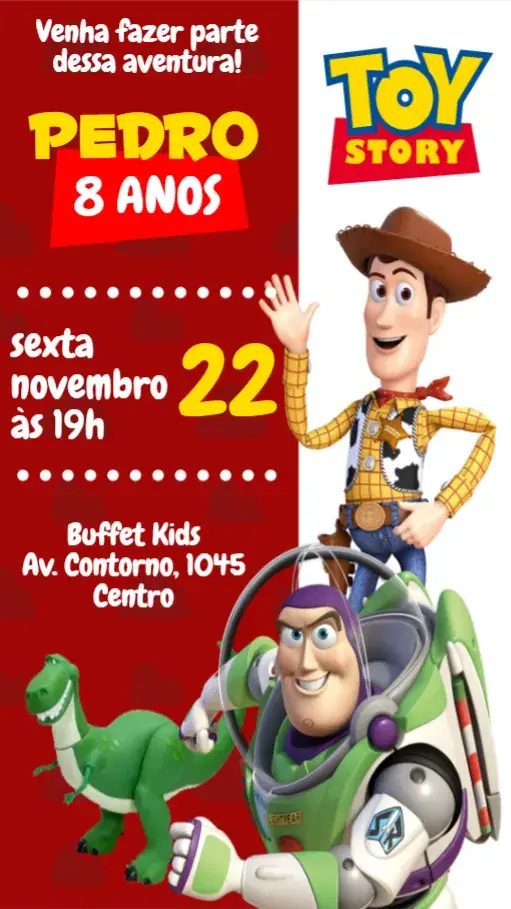 Convite Toy Story