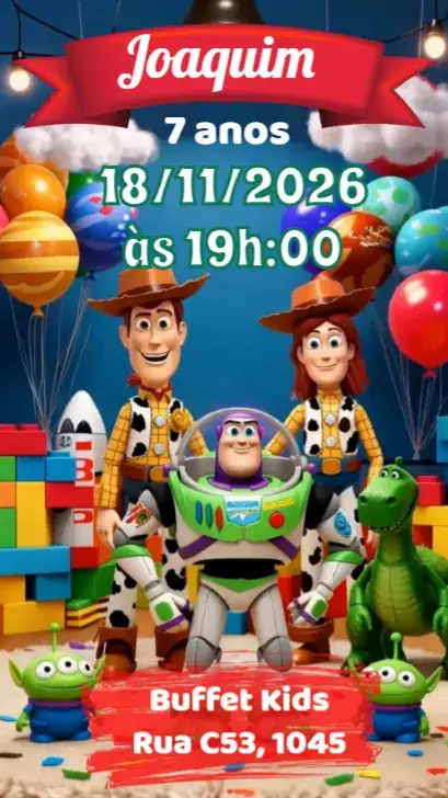 Convite Toy Story