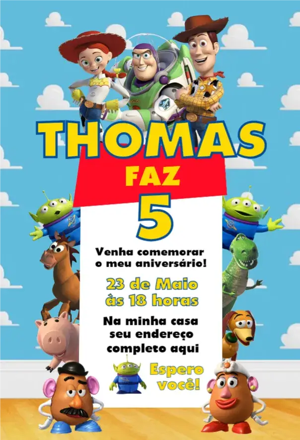 Convite Toy Story 5