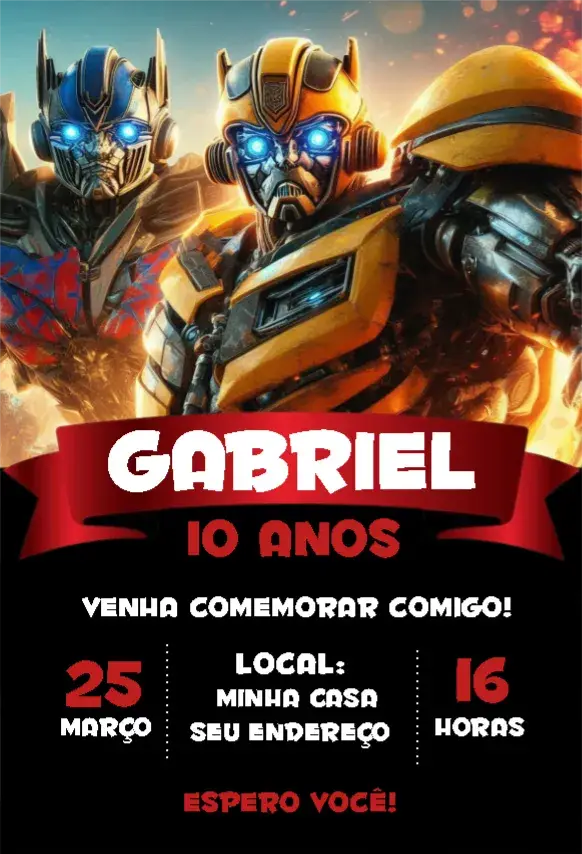 Convite Transformers 1