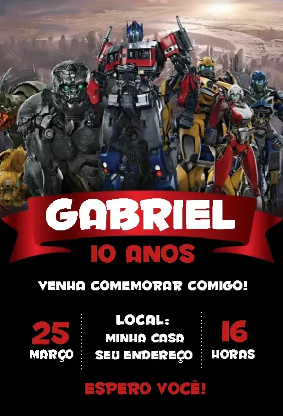 Convite Transformers 2