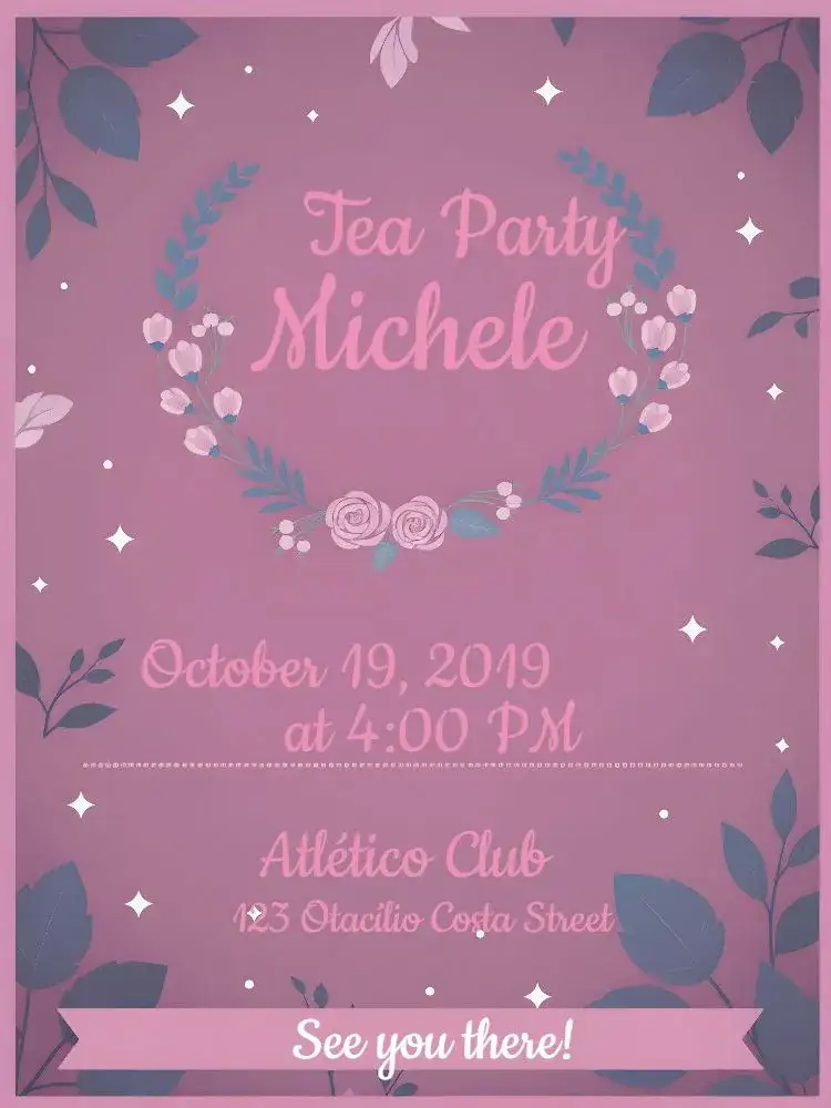 Invitation Bridal Shower Tea Party – Bridal Shower theme floral, pink, modern, delicate, elegant, feminine