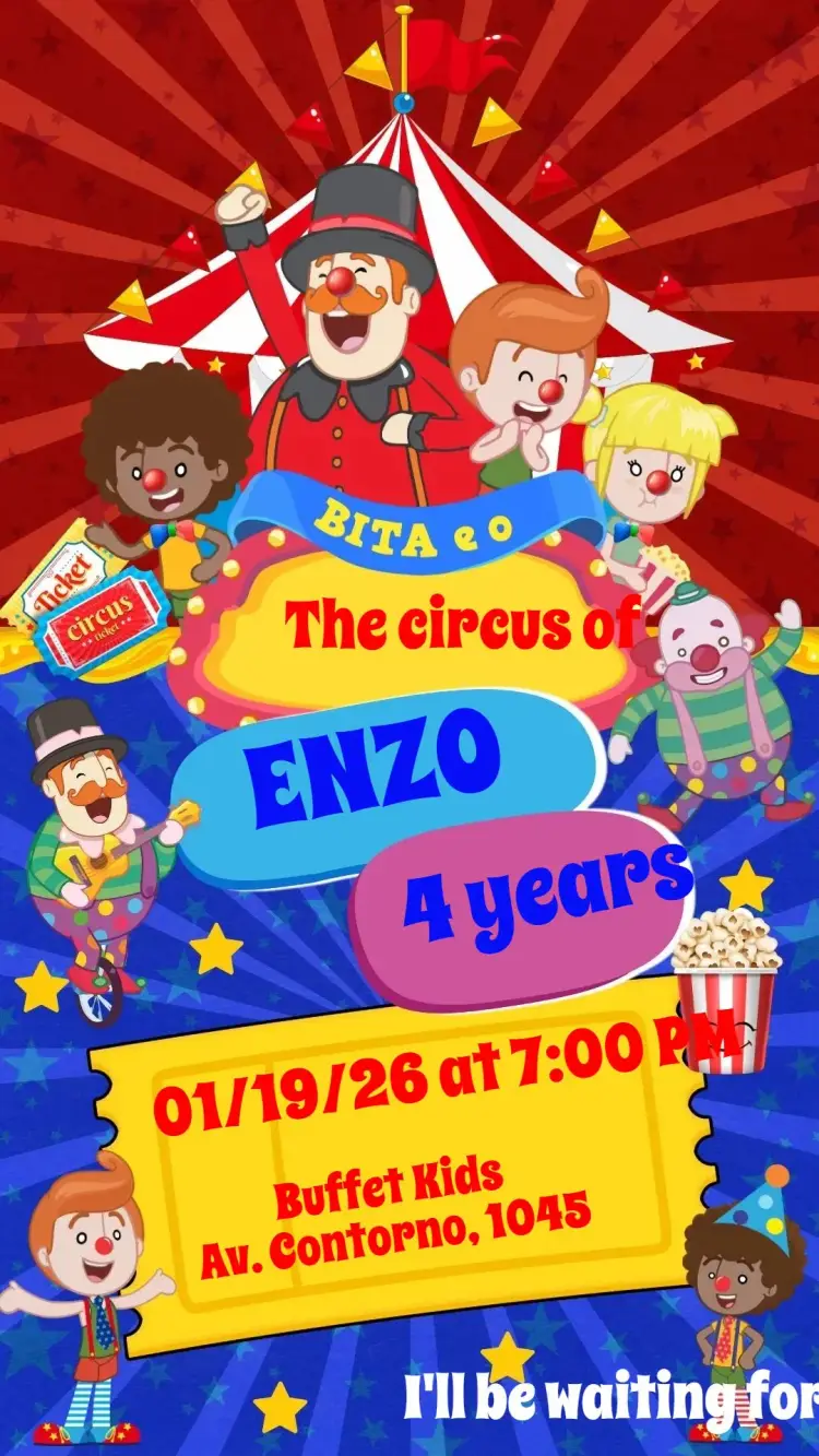 Bita's World Circus invitation