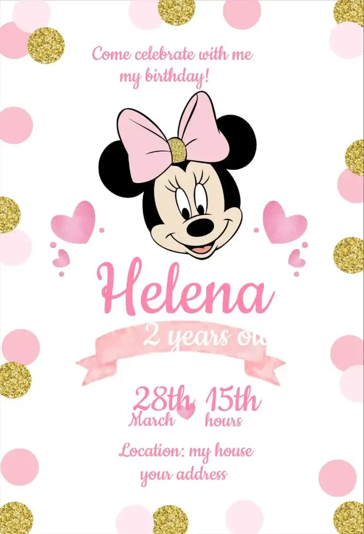 Pink and Gold Minnie Mouse