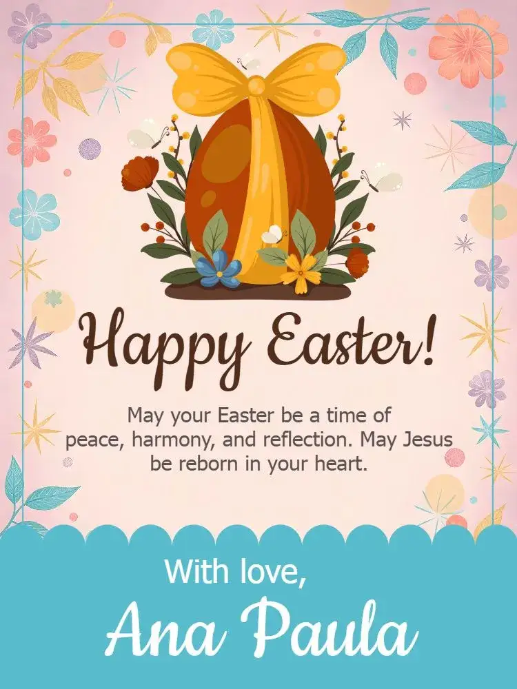 Invitation Happy Easter Card Greetings – Commemorative Dates theme floral, vibrant, colorful, modern, springlike, cheerful
