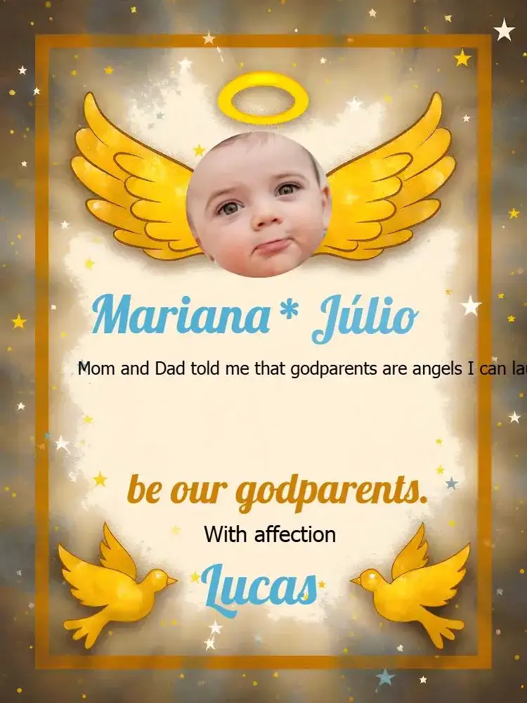 Godparents Baptism With Little Angel Photo