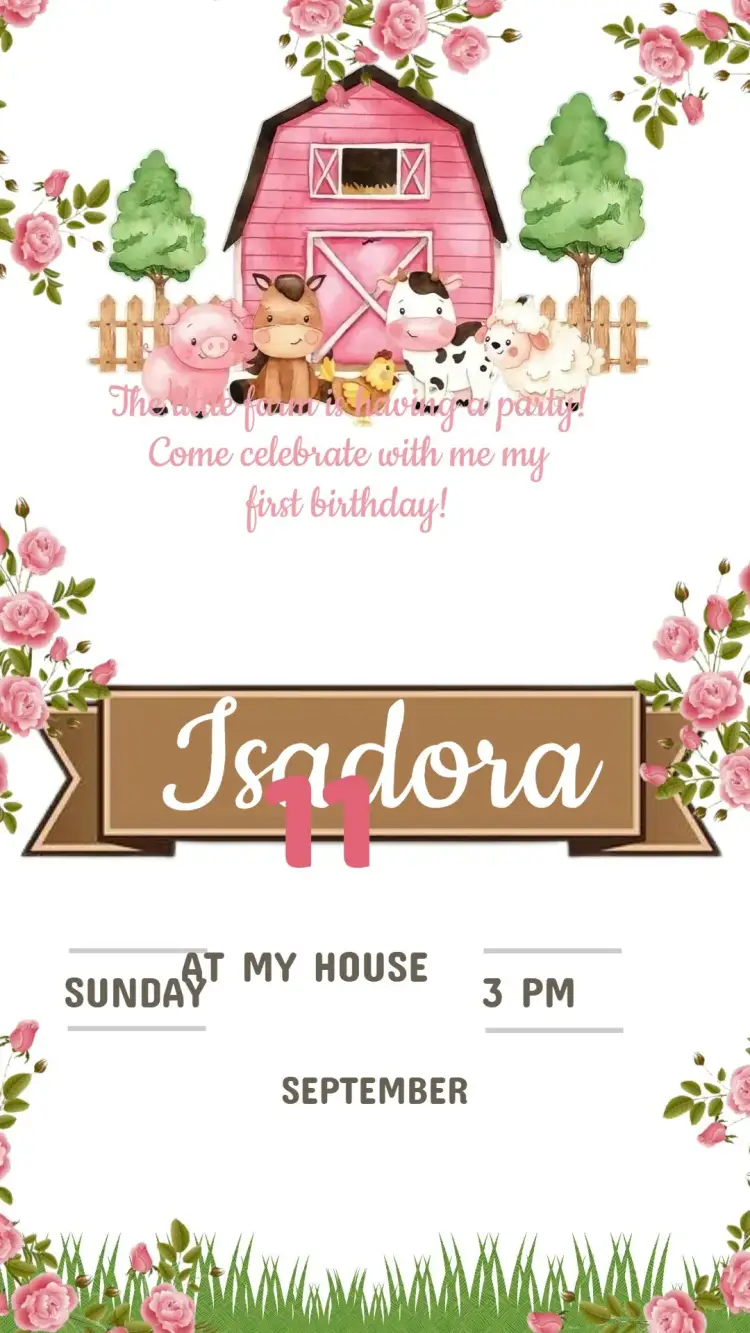 Farm Birthday Invitation