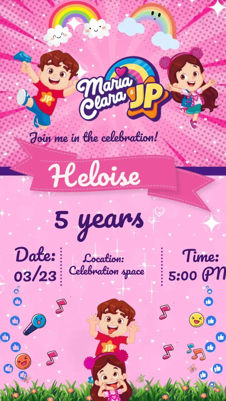 Maria Clara And Jp Kids invitation
