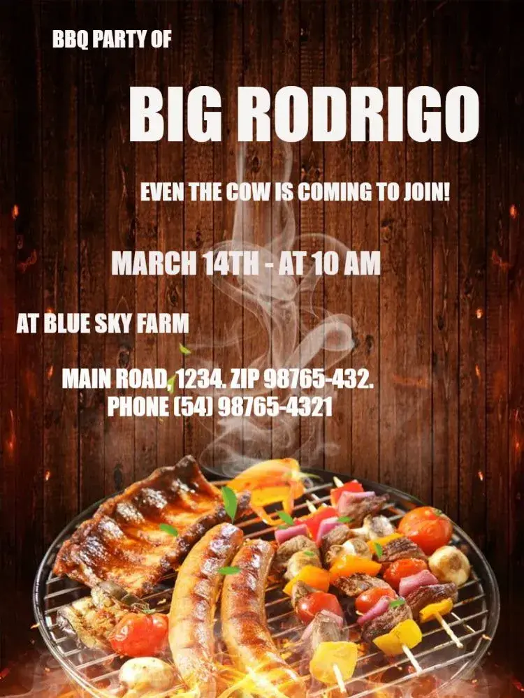 BBQ With RSVP Cloud invitation