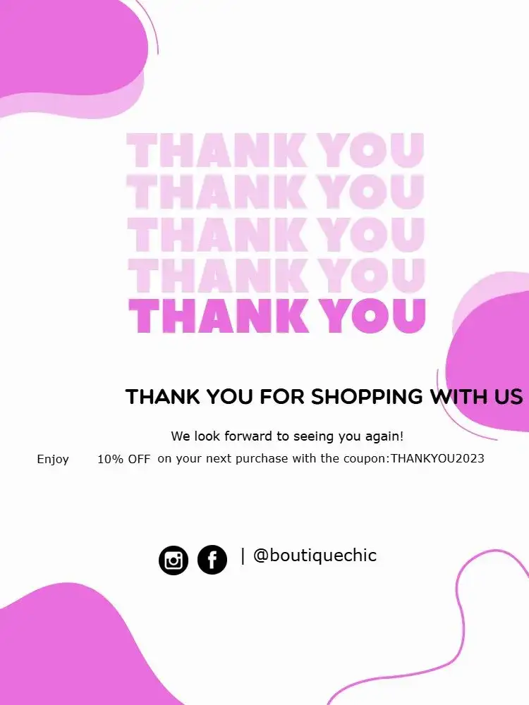 Modern Customer Thank You Card Discount