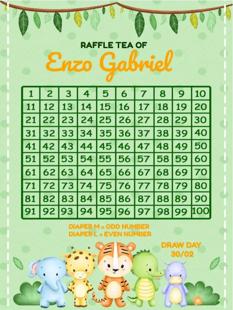 Safari Tea Raffle Invite