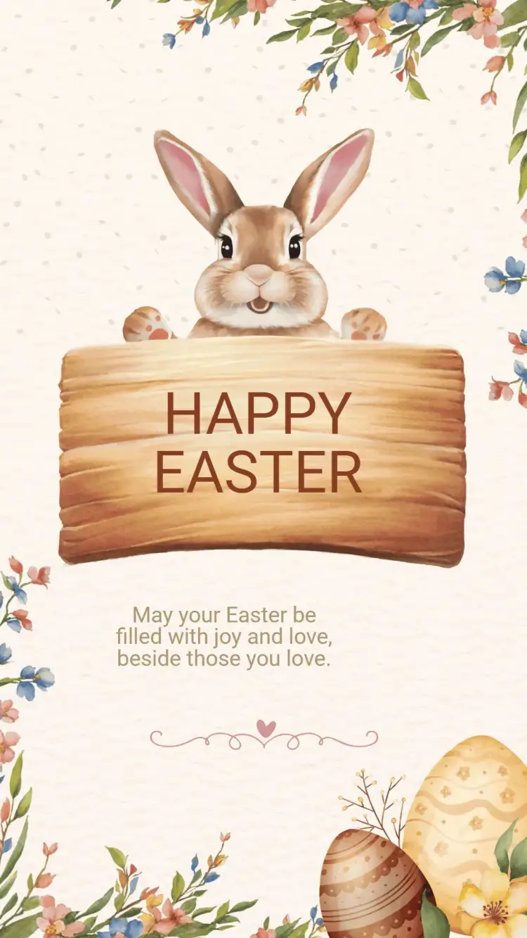 Editable Easter Bunny Digital Card invitation