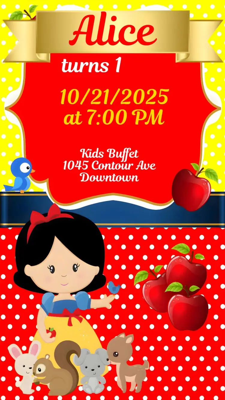 Snow White invitation