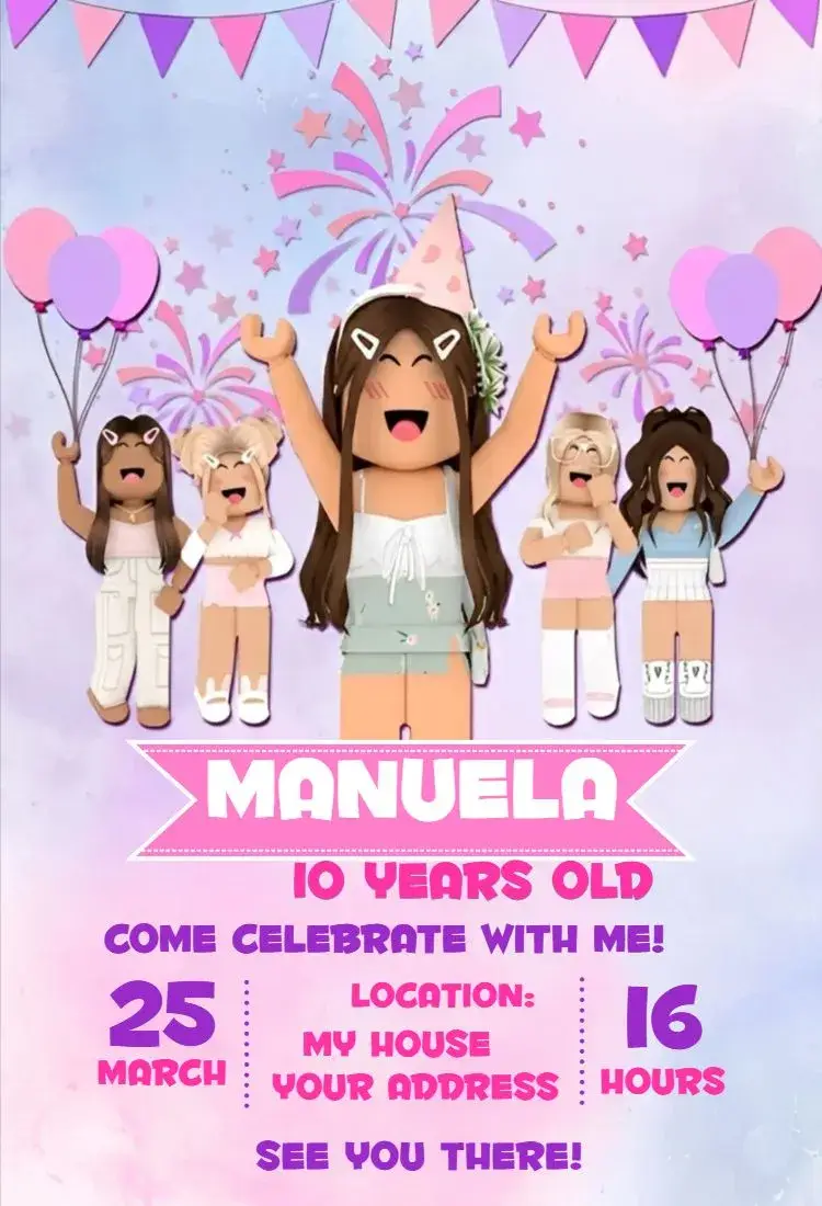 Roblox Girl 5 invitation